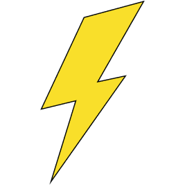 a sticker of a lightning bolt that represents the black magic that is development