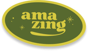A sticker that says Amazing